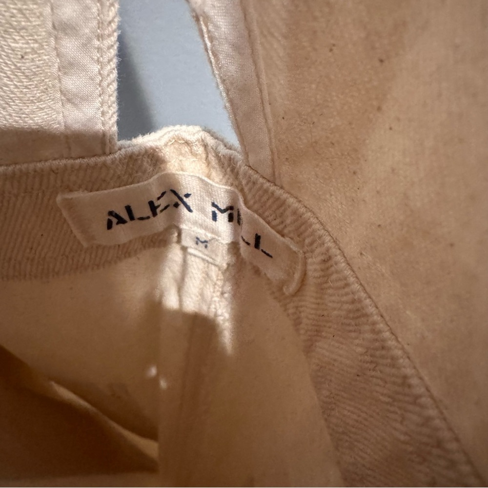NEW Alex Mill Straight Leg Overall in White Denim, Size M - Picture 6 of 11
